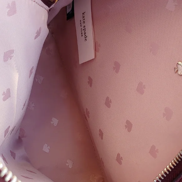 Kate Spade New York Mini Caden Carter Leather Women's Backpack Bag in Burgundy - Picture 12 of 16